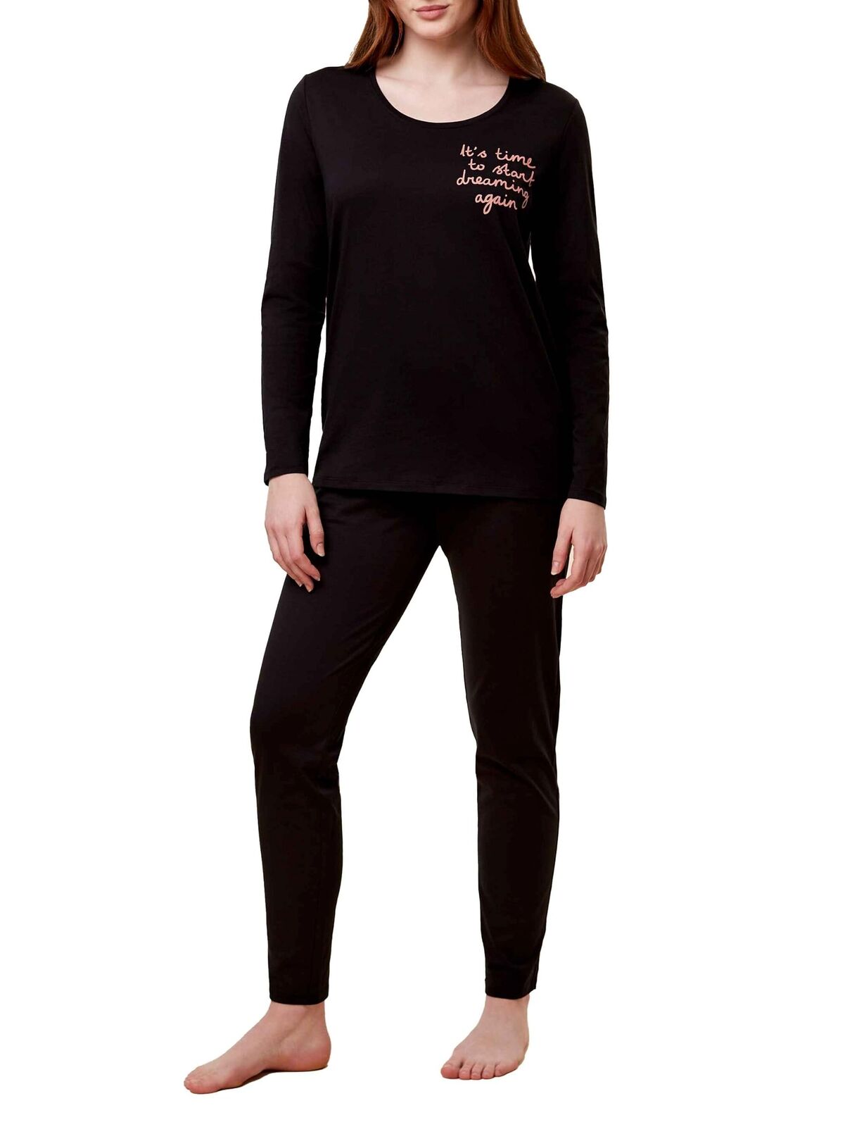 Triumph Sets PK 03 LSL X, Set Pajama Donna, Nero, 54 (X6M)