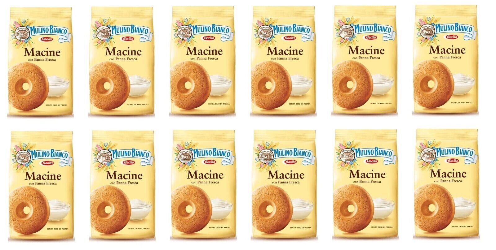 12x Mulino Bianco Macine Biscotti Italiani 350g