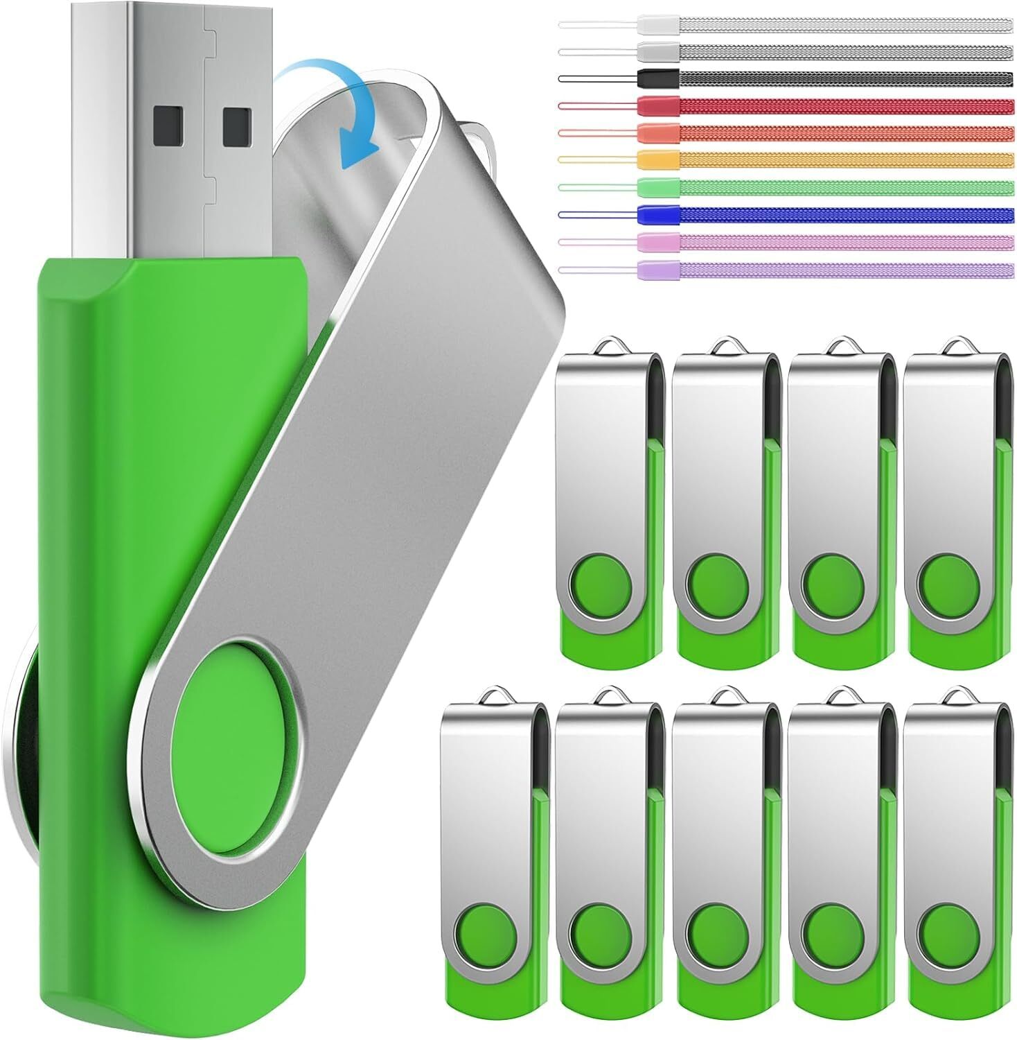 Chiavette USB 256MB Penna USB 10 pezzi Pen Drives - Portatile Pennetta USB 2....