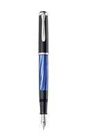 Pelikan M205 Nero Blu Color marmo Argento Sistema di riempimento 801973