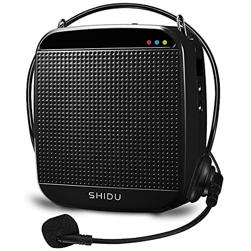 Amplificatore vocale portatile 15W, SHIDU Amplificatore voce Mini cassa (m5n)
