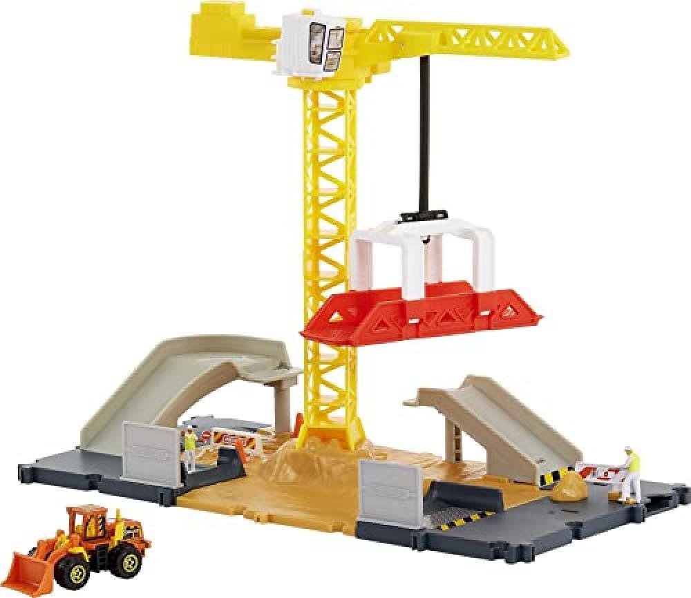 Matchbox - Cantiere della Gru, Playset con 1 Veicolo Incluso, Giocattolo per Bam