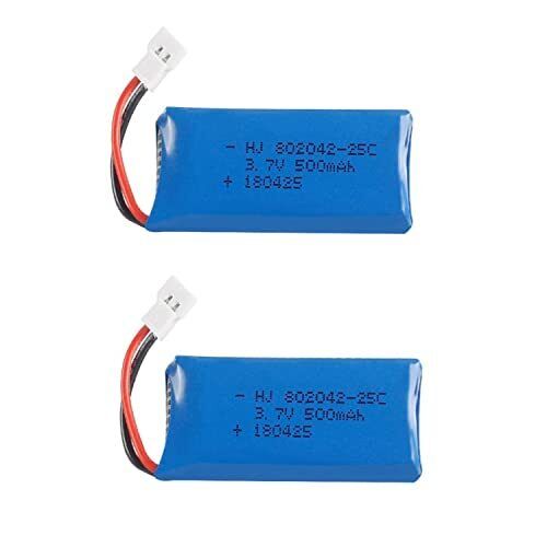 YUNIQUE ITALIA 2 Pezzi Batterie Lipo Ricaricabili 3.7v, 500mAh per Rc (y5v)