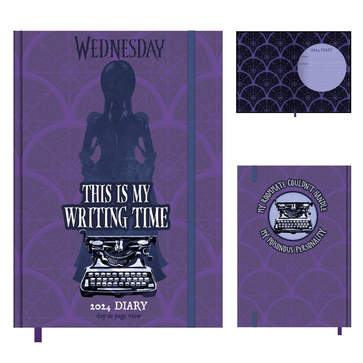 Wednesday 2024 Diary, A5 Diary Hard Cover, Day to a View Planner - Official Merc