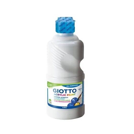 Tempera acrilica Giotto in flacone da 250 ml bianco - F534001