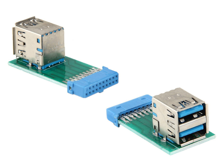 Adattatore USB3 19 Punti A 2x USB3 - USB 3.0 A Femmina