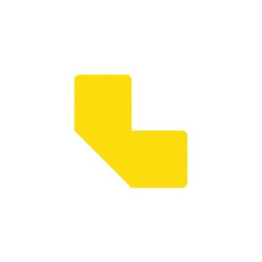 Sticker per pavimenti a L - 10x5 cm - Tarifold giallo conf. 10 pz  - B197204