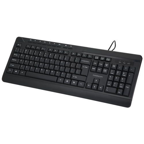 Tastiera e Mouse Neri Multimediali USB Desktop Mediacom NX130 M-MCK130