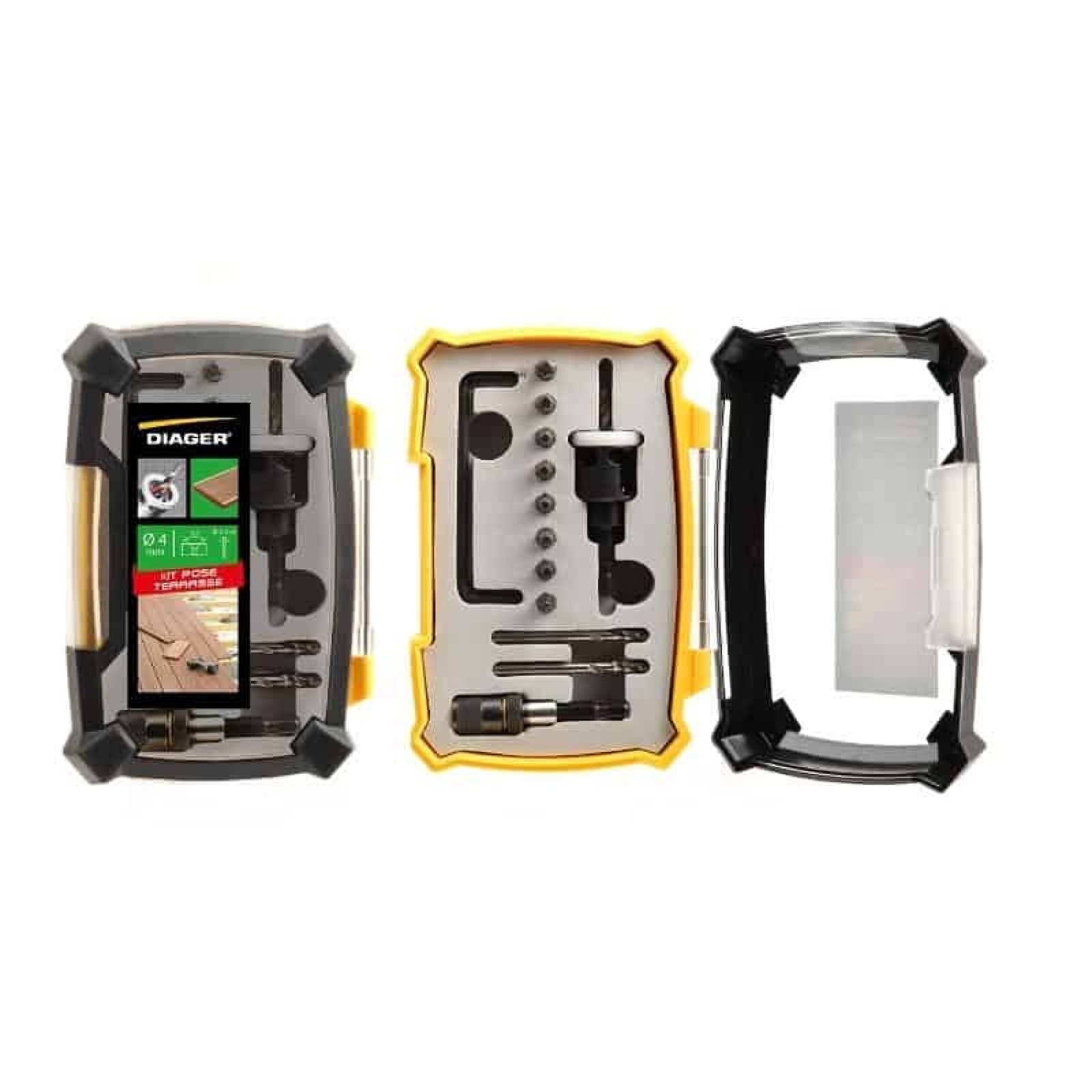 Kit terrazza DIAGER 15 pezzi - Foratura 4,5 mm - 900B (z7V)