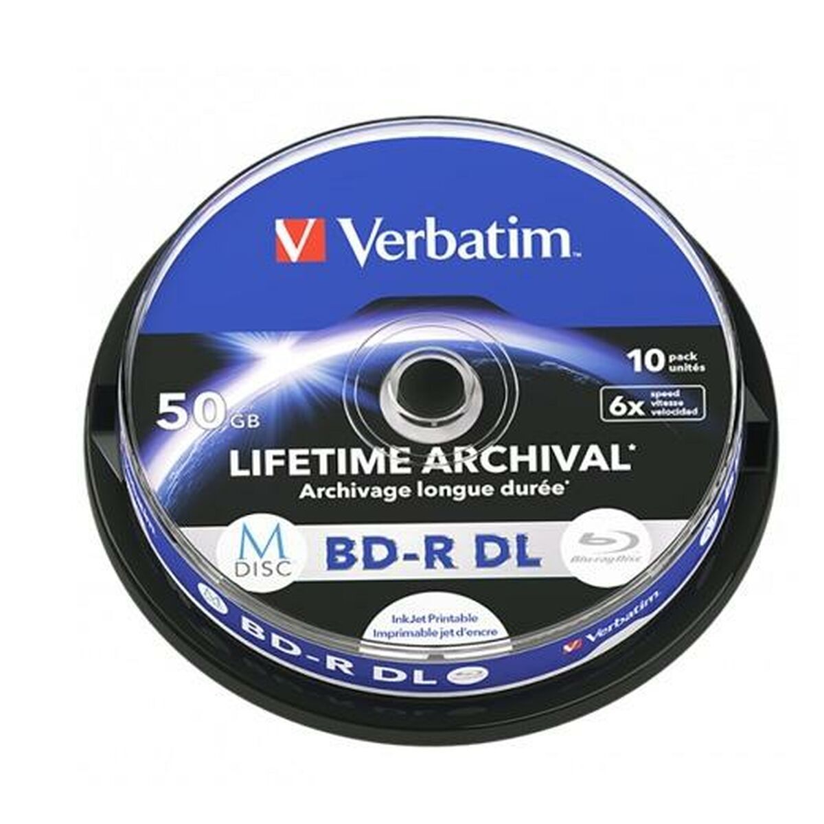 Blu-Ray BD-R Verbatim 50 GB 10 Unità