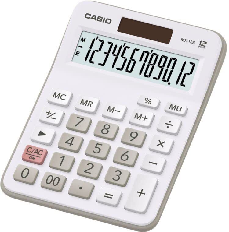 New Casio MX-12 Desk Calculator 12-digit Display Clear Successor Product