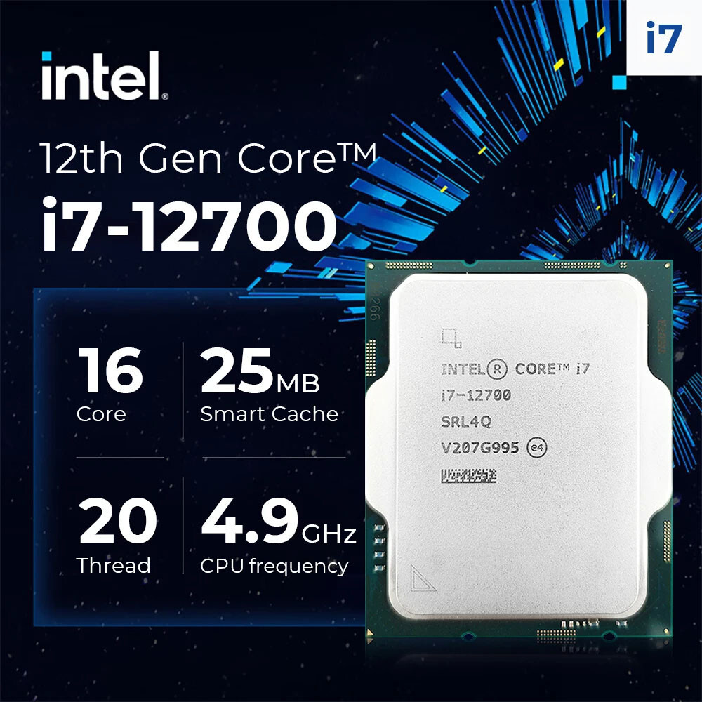 INTEL Core i7 12700 CPU 4.9GHz Socket 1700 SRL4Q 65W TDP tray