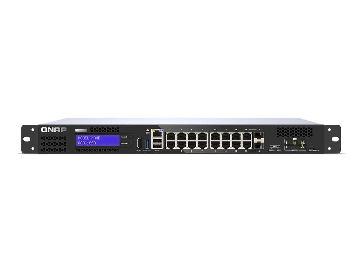 QNAP QGD-1600 16 1GbE ports with 2 RJ45 Interruttore QGD-1600-8G