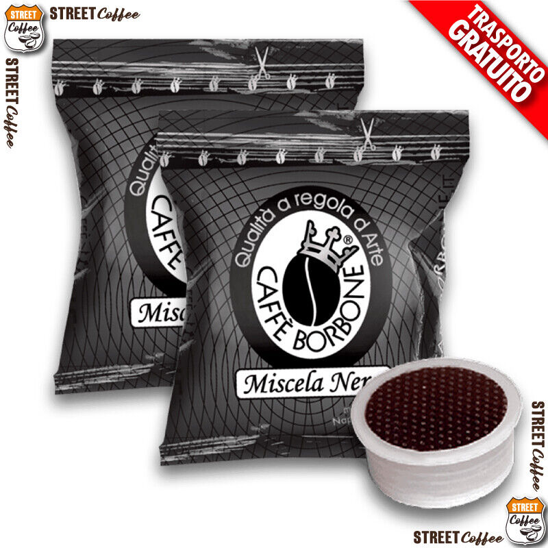 200 Capsule Cialde Caffè Borbone Nera Nero compatibili Lavazza Espresso Point *