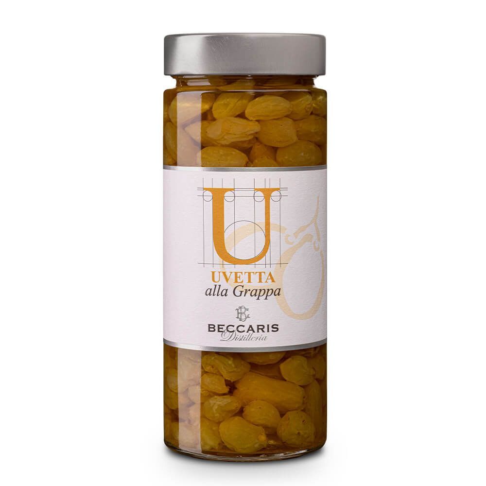Beccaris - Frutta sotto Spirito Uvetta alla grappa 200 ml.