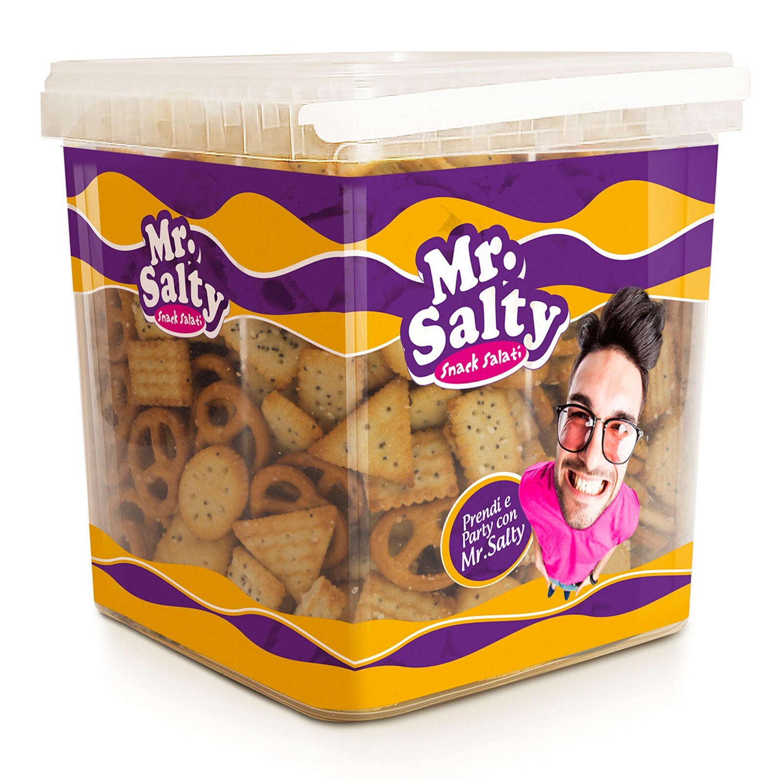 Mr. Salty Snack da Aperitivo Party Mix Salatini Secchiello da 1 Kg