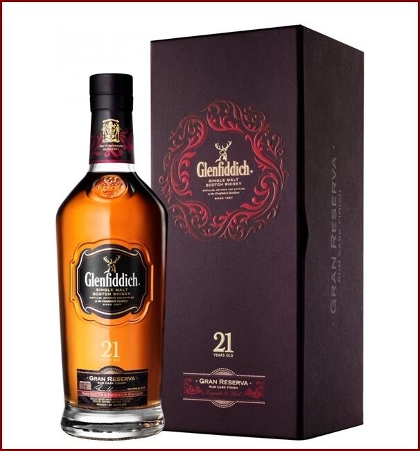 GLENFIDDICH 21 years GRAN RESERVA RUM CASK FINISH single scotch whisky OLD edit.