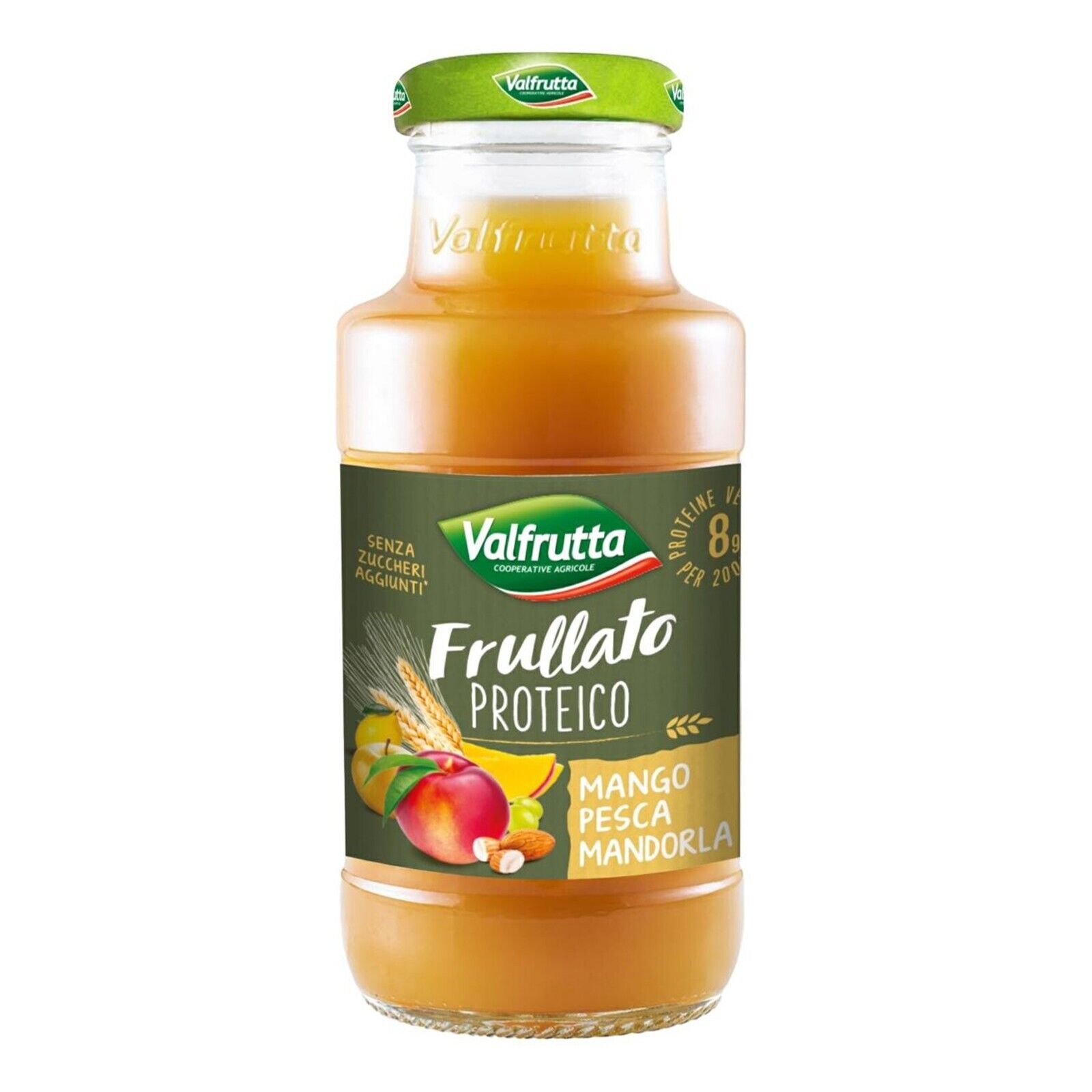 Valfrutta Frullato Proteico Mango Pesca Mandorle Confezione da 24 x 200 ml