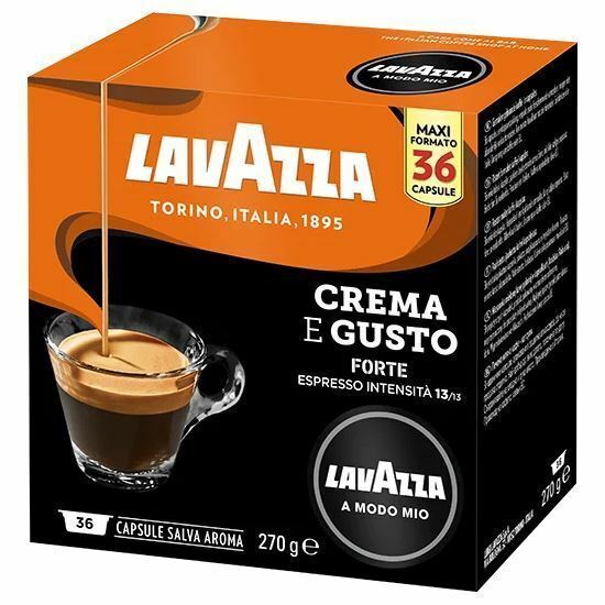 144 Capsule Caffè Lavazza A Modo Mio Crema e Gusto FORTE Originali Fresche