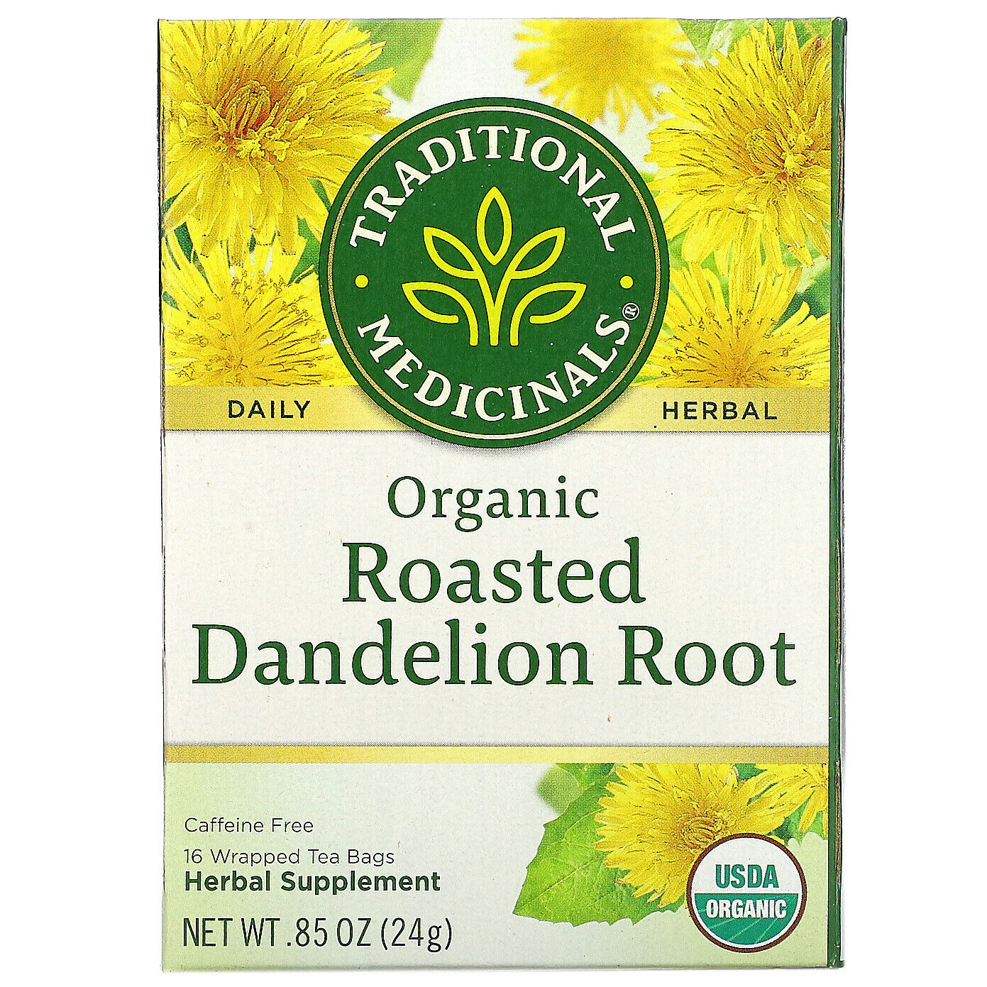 Traditional Medicinals, Organico Tostato Tarassaco Radice, senza Caffeina, 16