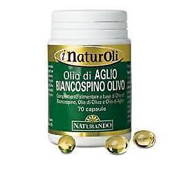 Naturando Olio Di Aglio Biancospino E Olivo Integratore Alimentare 70 Capsule