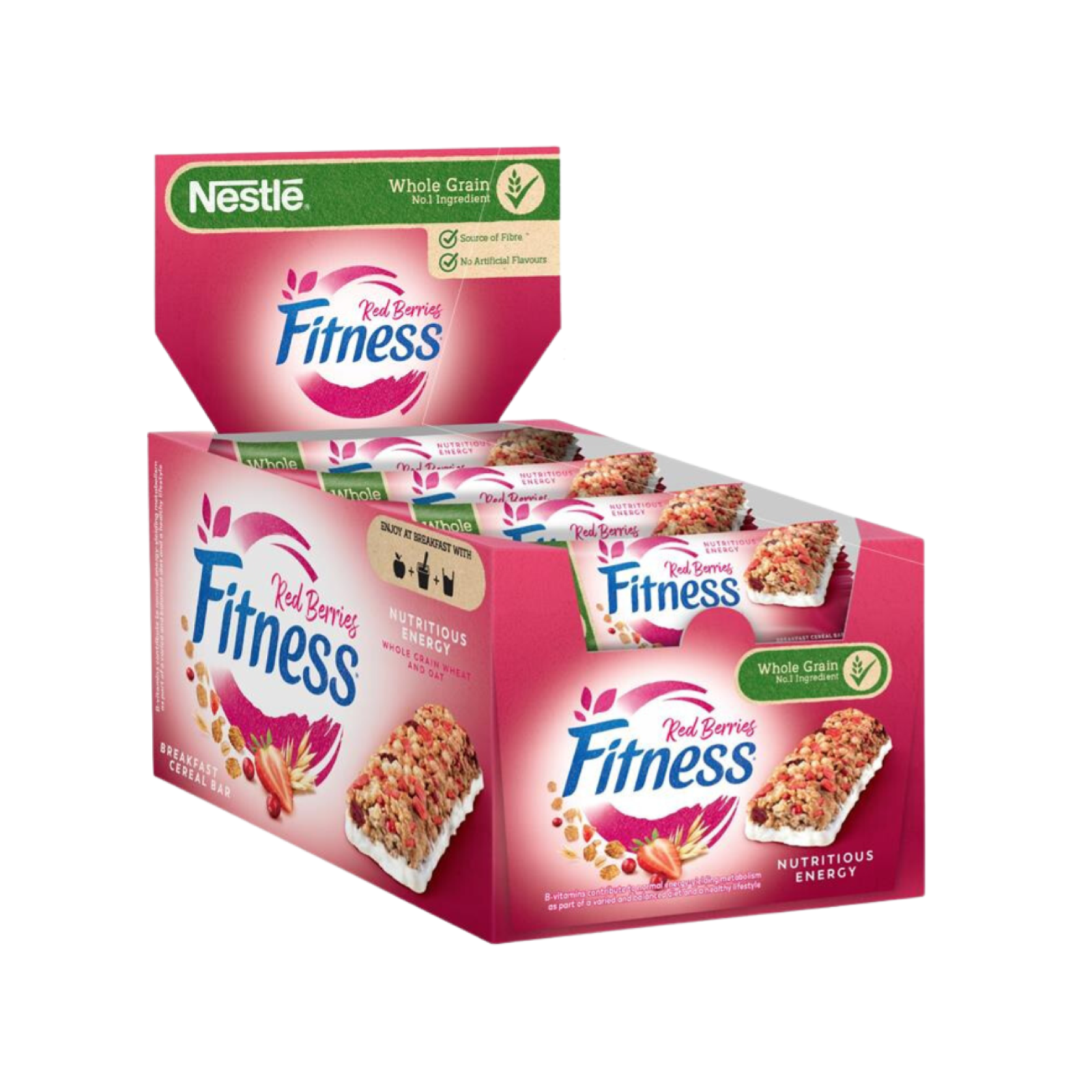 Barrette di Cereali Fitness Red Berries Con Frutti Rossi 24 Barrette da 23,5 g