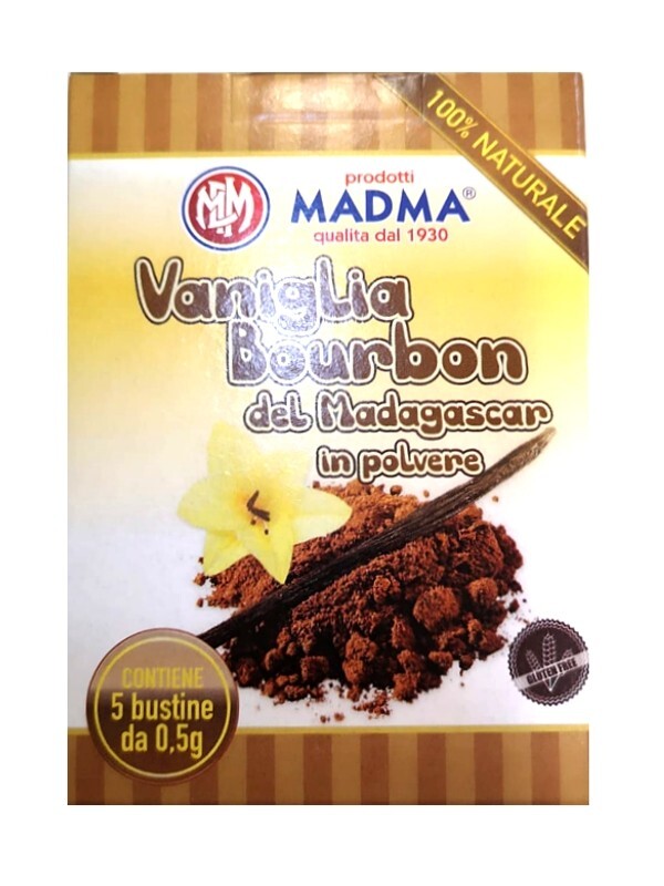 AROMA VANIGLIA BOURBON MADAGASCAR IN POLVERE ASTUCCIO 5 BUSTINE DA 5 GR