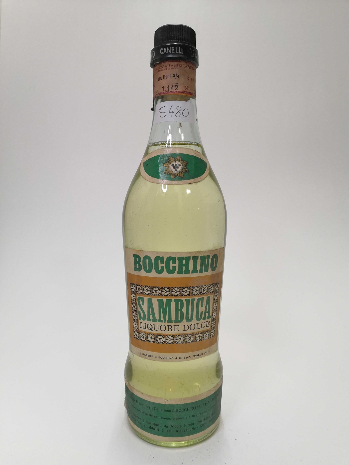 Vintage Bottle - Bocchino Sambuca Liquore Dolce 0,75 lt. - COD. 5480