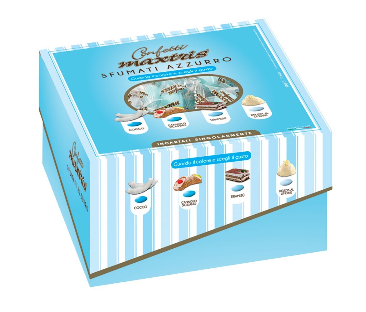 CONFETTI MAXTRIS  dolce evento/arrivo sfumati celeste – 500 gr