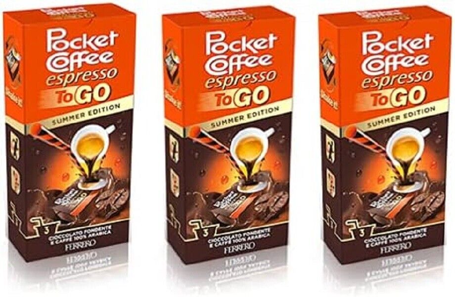 3X Pocket Coffee Espresso To Go Summer Edition 64,8 ml - Contenenti 3 Pezzi