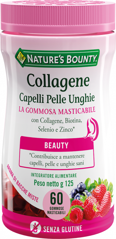 Collagene Capelli Pelle Unghie Nature's Bounty 60 Gommose Masticabili
