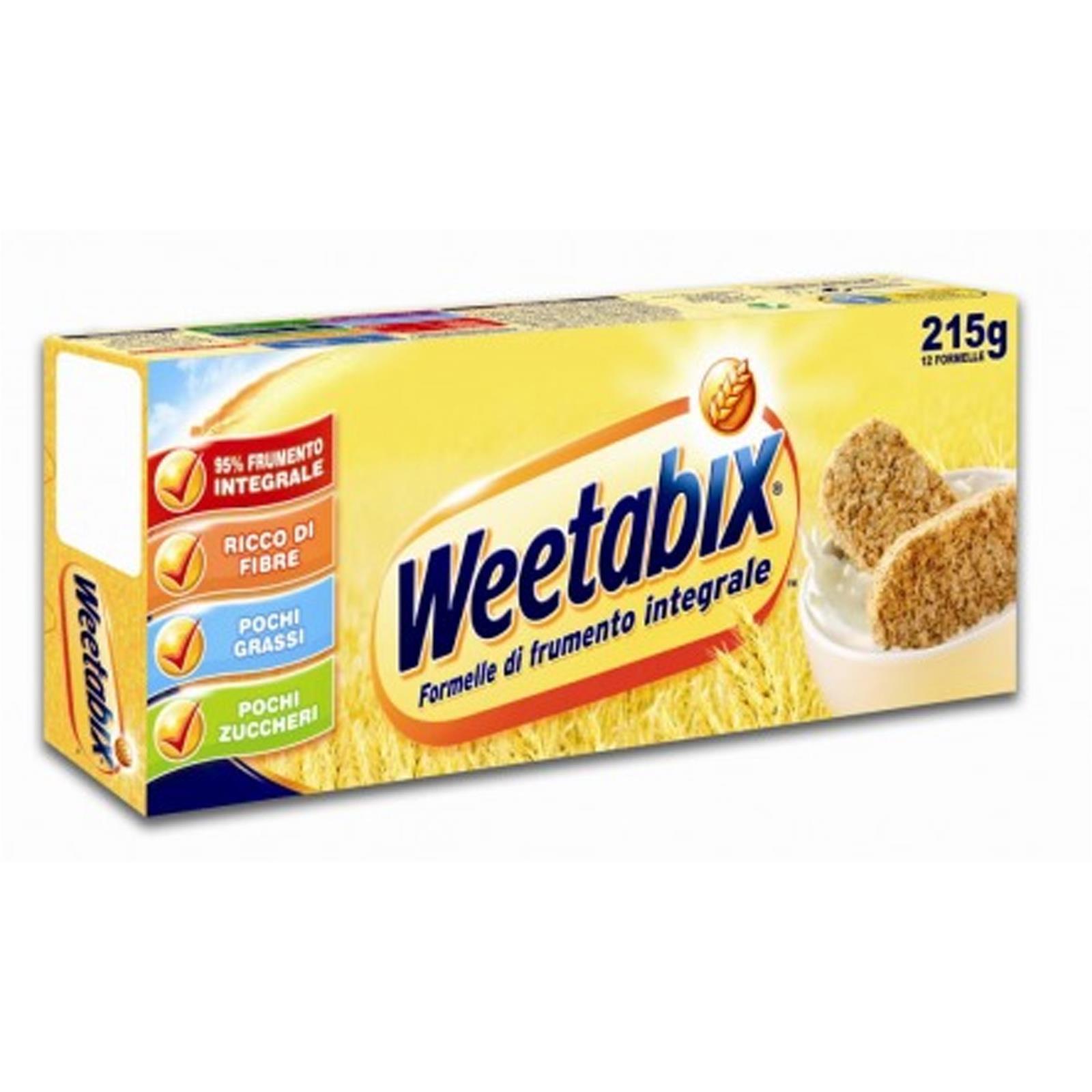 FORMELLE DI FRUMENTO INTEGRALI WEETABIX 12 PZ 215 GR CEREALI COLAZIONI SANO