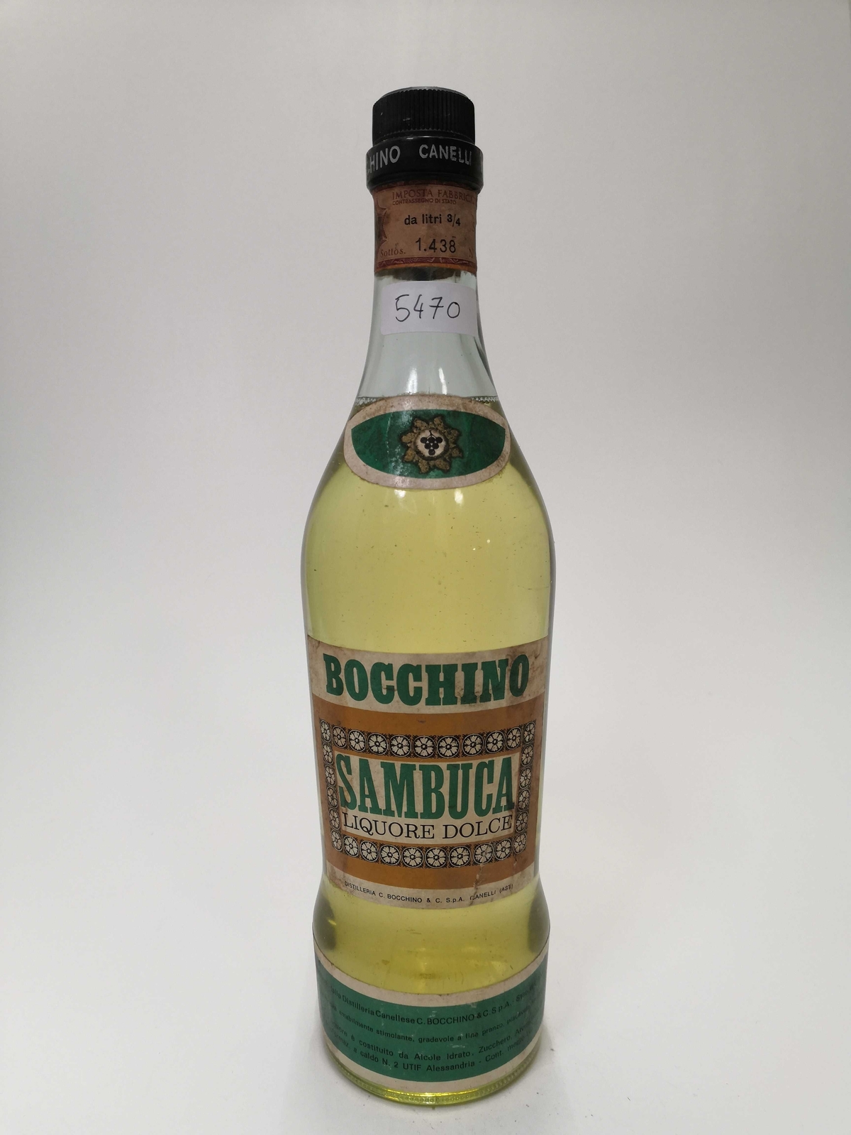 Vintage Bottle - Bocchino Sambuca Liquore Dolce 0,75 lt. - COD. 5470