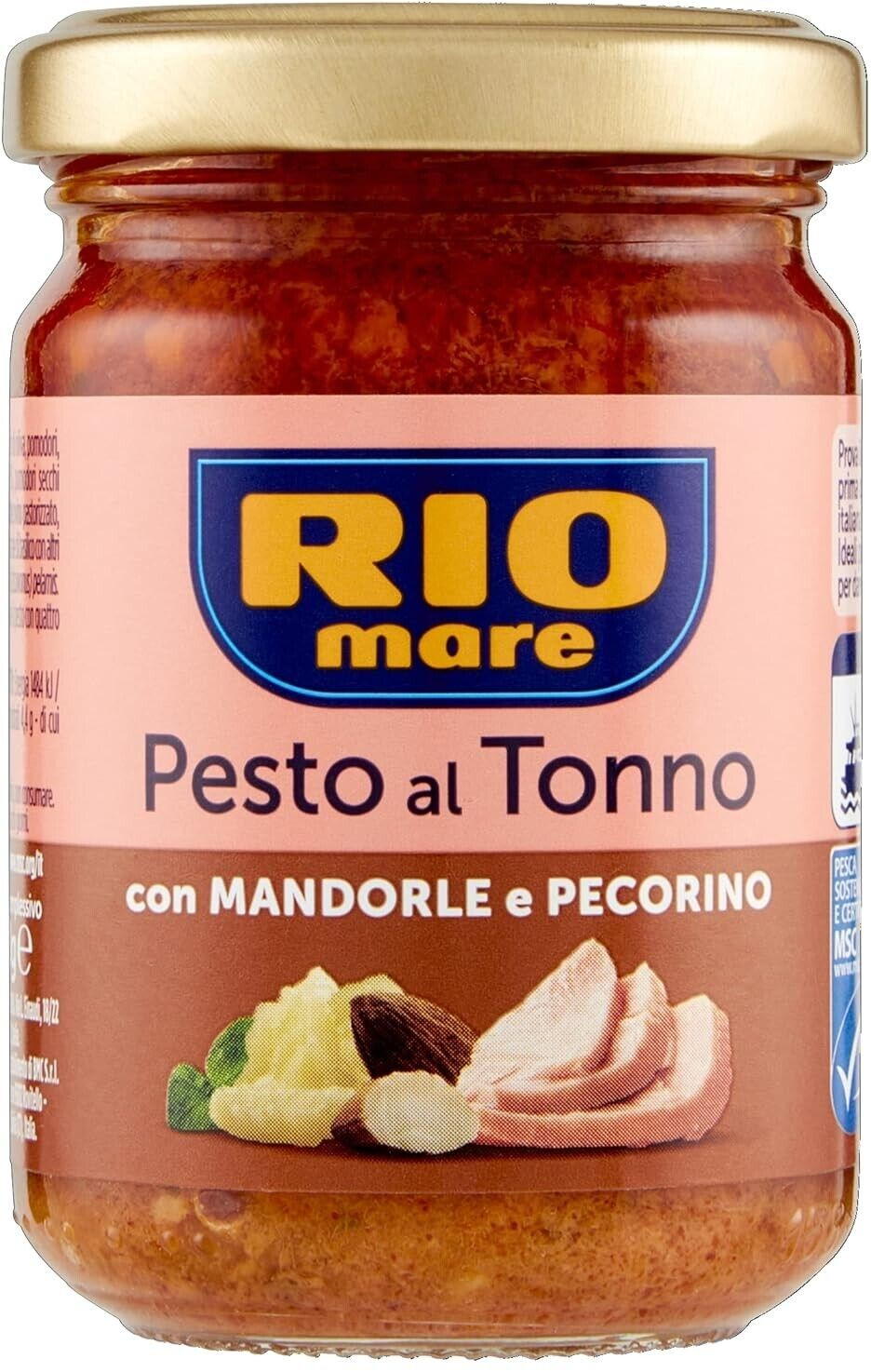 RIO MARE PESTO AL TONNO CON MANDORLE E PECORINO TONNO RIO MARE MSC VASETTO 130g