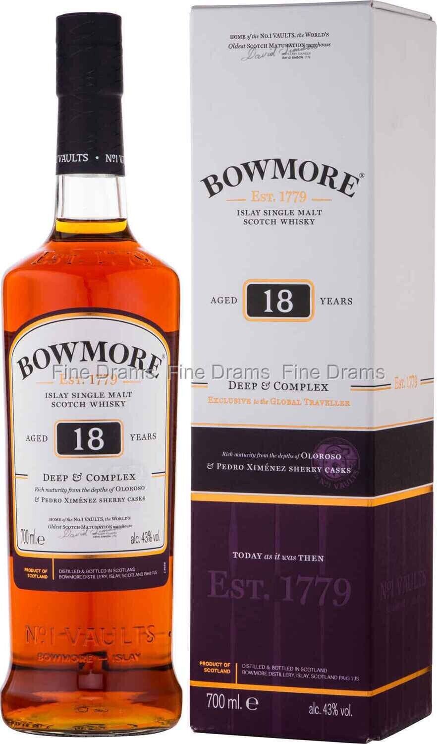 Bowmore 18 Deep & Complex whisky single malt Scotland