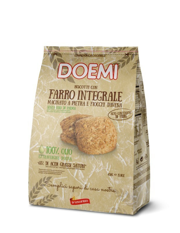 12 Confezioni Di Biscotti Doemi al Farro Integrale da 450g - NOVITA'