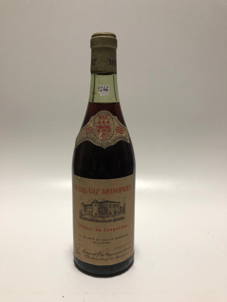 Vintage Bottle - Margnat Monopole Coteaux Du Languedoc 1968 0,75 lt. - COD. 1246