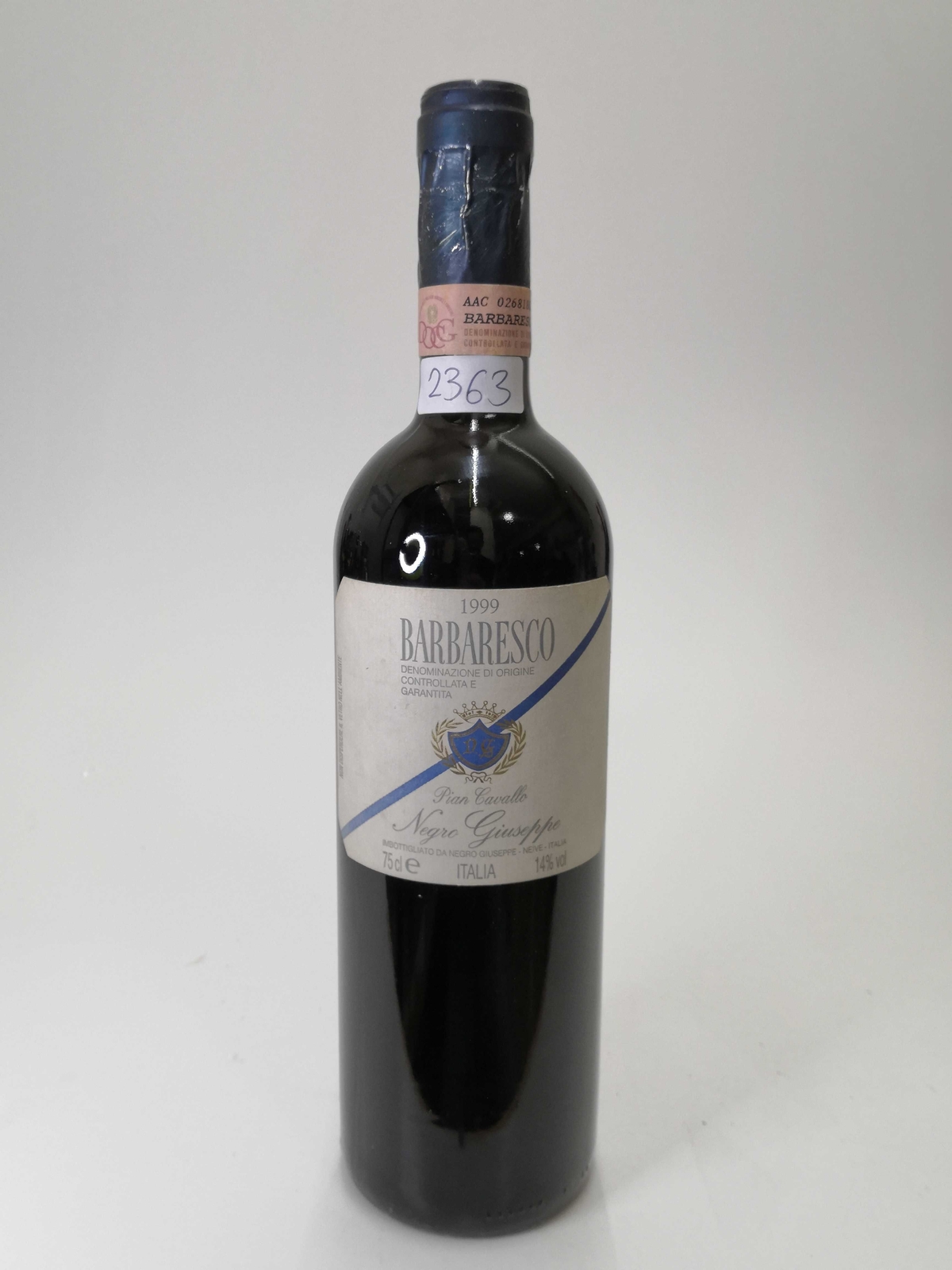 Vintage Bottle - Negro Giuseppe Barbaresco DOCG "Pian Cavallo" 1999 0,75 lt. - C