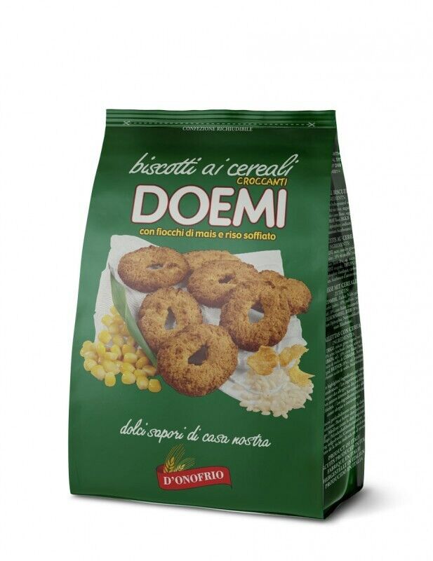 12 Confezioni da 750g di Biscotti Doemi Ai Cereali Specialità Pugliese