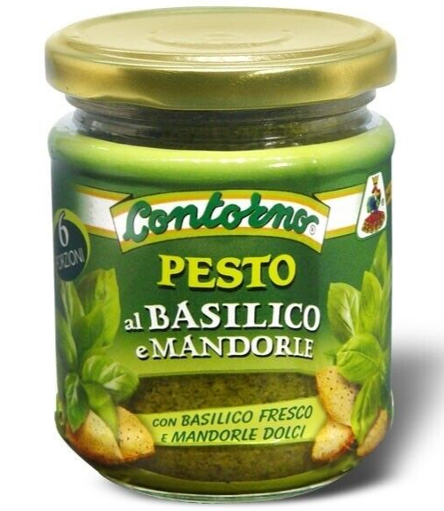 PESTO DI BASILICO E MANDORLE PESTO ALLA GENOVESE F.LLI CONTORNO VASO 6 PORZIONI