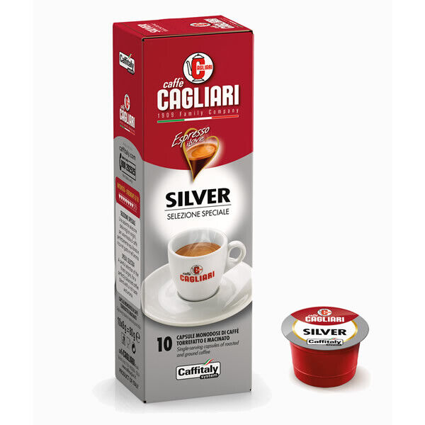 Caffè Caffitaly Cagliari SILVER 10 Capsule Cialde - 100% Originale