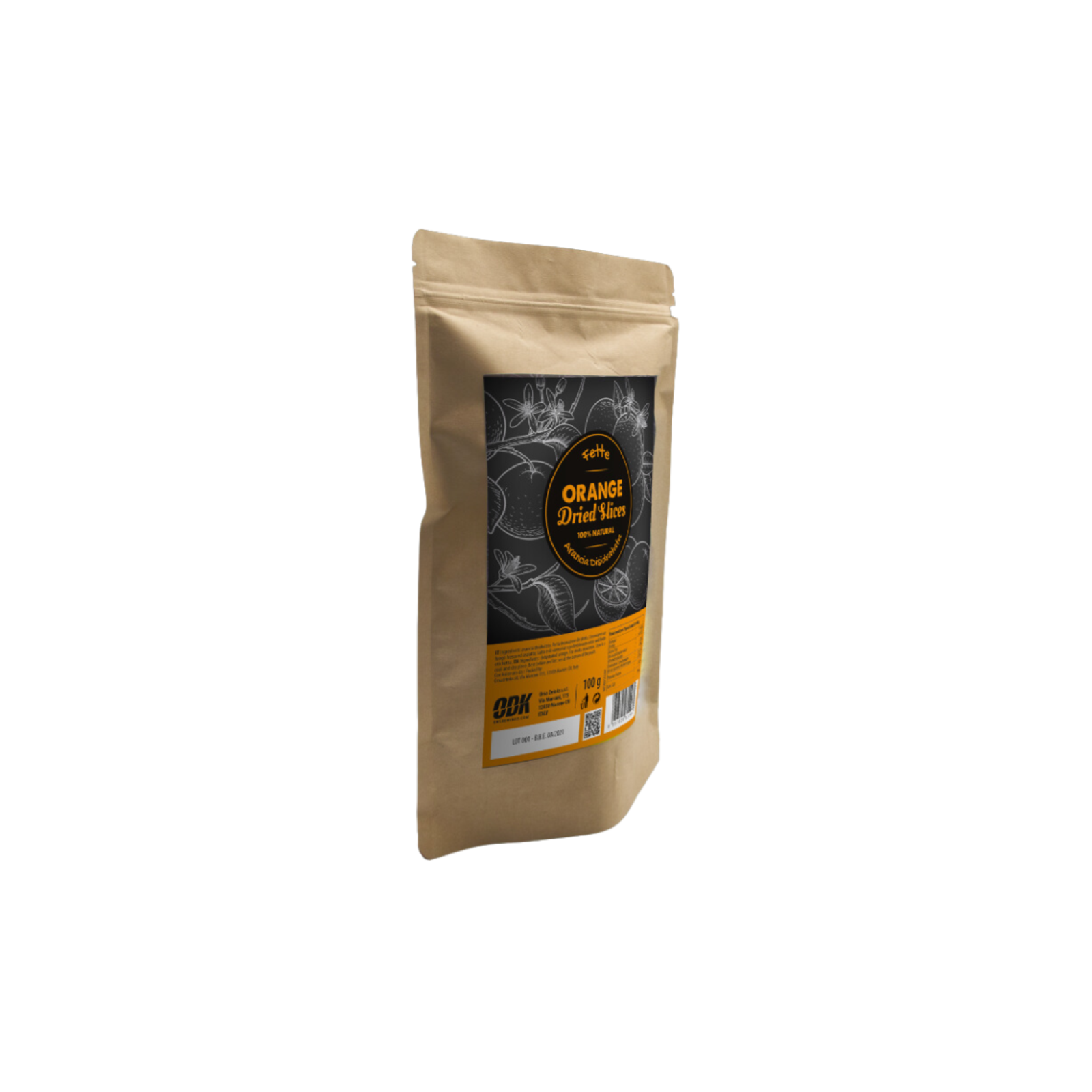 Dried Fruit Odk Frutta Essicata Lentamente Orange Arancia Busta da 100 g