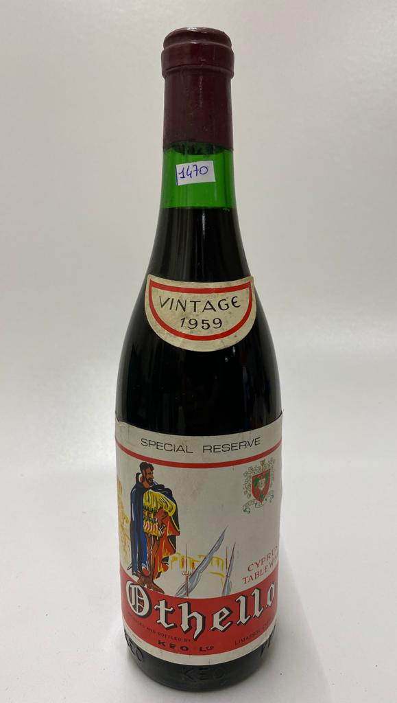 Vintage Bottle - Keo Ltd Othello Cyprus Table Wine Special Reserve 1959 0,75 lt.