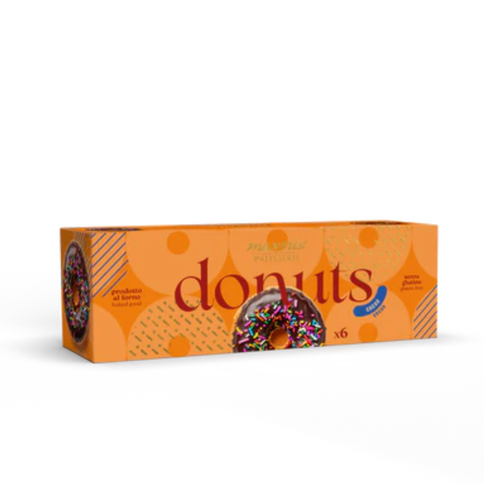 Donuts Maxtris Patisserie Gusto Cacao Marrone Confezione da 6 pz 210g No Glutine