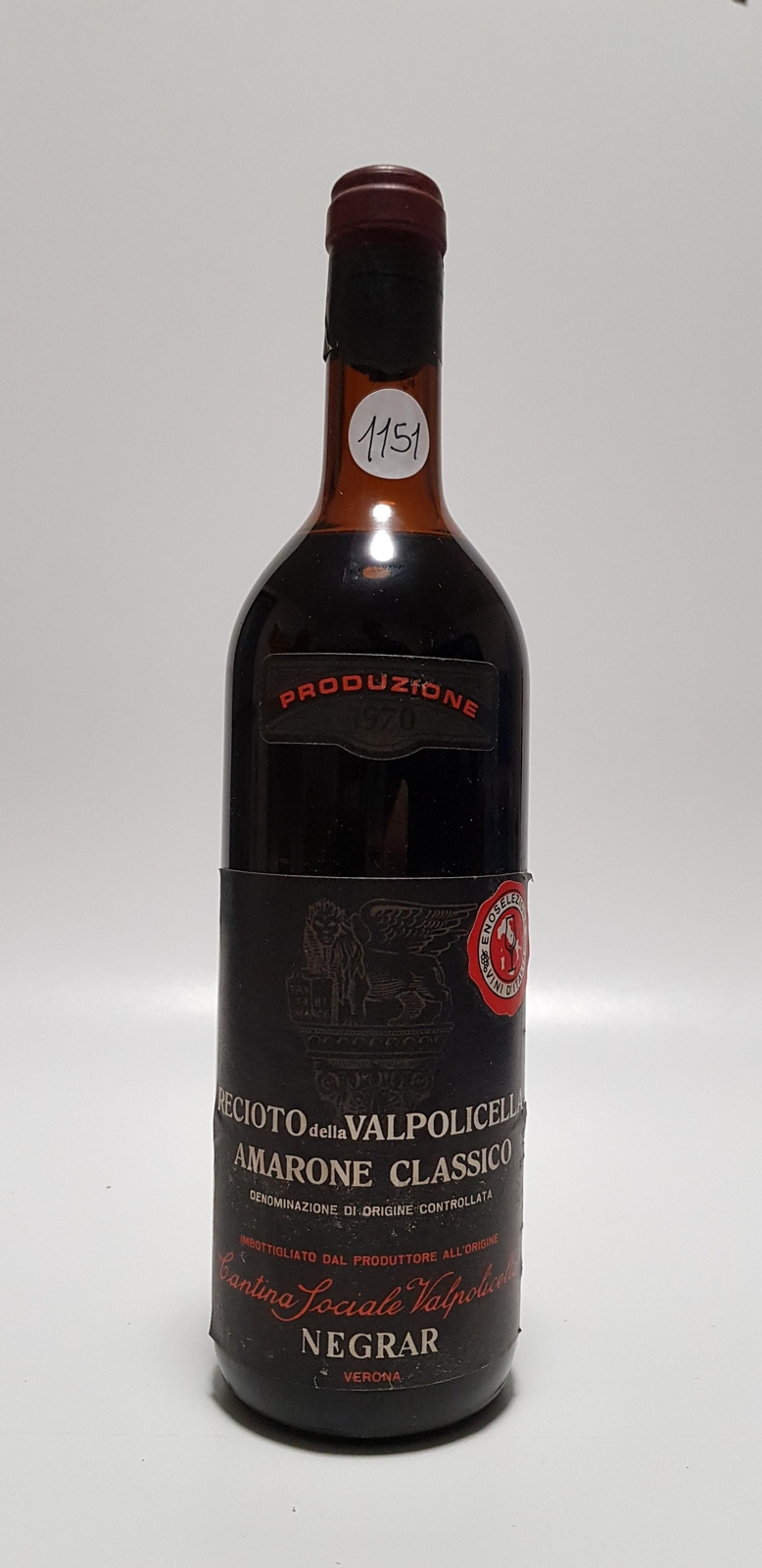 Vintage Bottle - Negrar Recioto della Valpolicella Amarone Classico 1970 - COD.