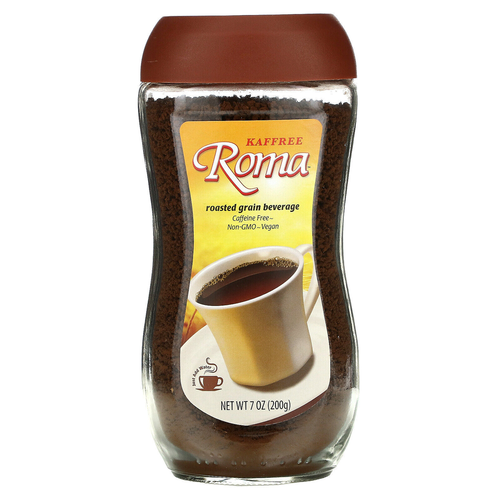 Kaffree Roma, Istantaneo Tostato Grano Bevanda, senza Caffeina, 207ml (200 G)