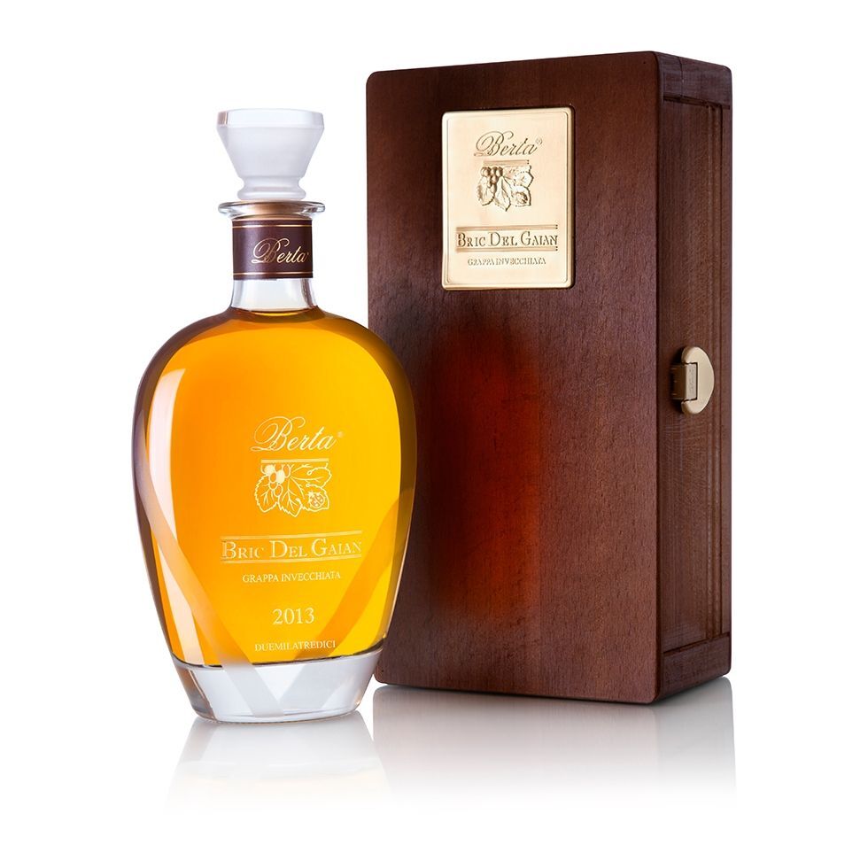 Berta - "Linea Riserve" Grappa di Moscato "Bric del Gaian" 0,70 lt. + Box Legno