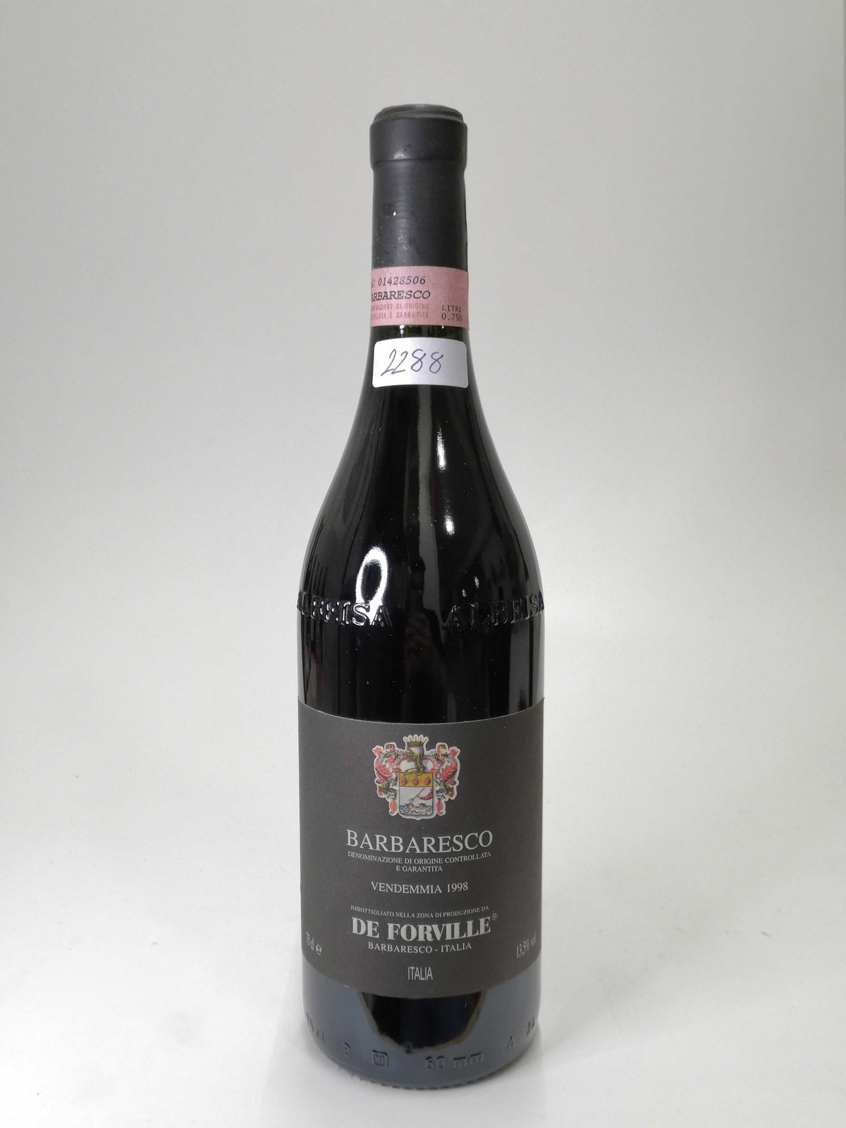 Vintage Bottle - De Forville Barbaresco DOCG 1998 0,75 lt. - COD. 2288