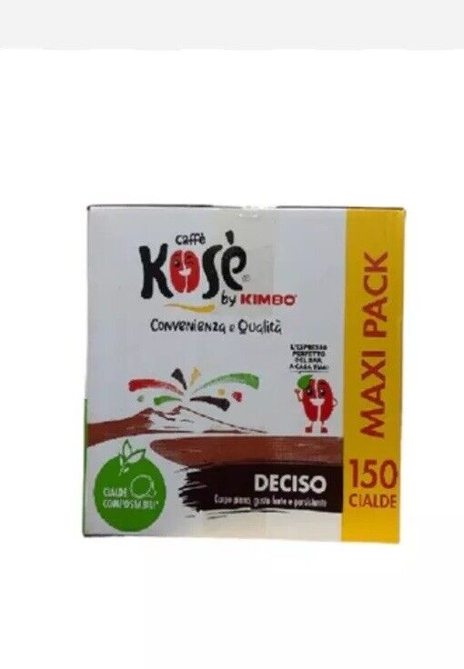 150 Cialde KOSE' filtro carta ESE 44 MM MISCELA DECISO by KIMBO