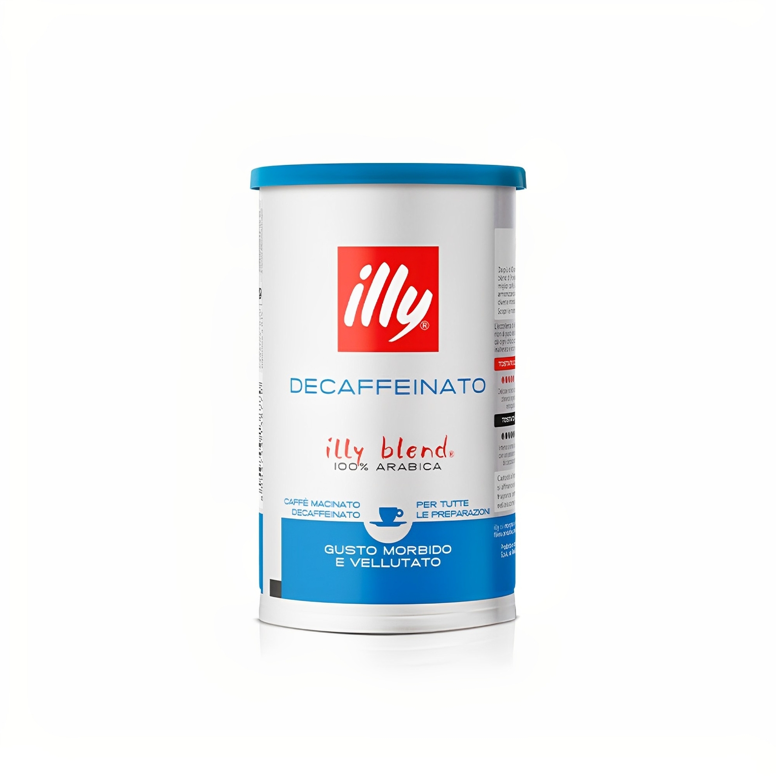 Illy Barattolo da 185 gr di caffè macinato tostato Decaffeinato Soft Can